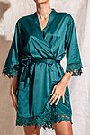 Ella Sage Green Lace Satin Bridesmaids Robe - EllaLaceBridesmaidRobeEmeraldGreen4