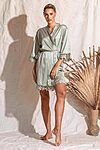 Satin Lace Bridesmaid robe sage green