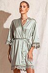 Ella Sage Green Lace Satin Bridesmaids Robe - EllaLaceBridesmaidRobeSageGreen6