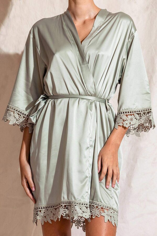 EllaLaceBridesmaidRobeSageGreen7 Ella Sage Green Lace Satin Bridesmaids Robe - EllaLaceBridesmaidRobeSageGreen7