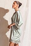 Ella Sage Green Lace Satin Bridesmaids Robe - EllaLaceBridesmaidRobeSageGreen8