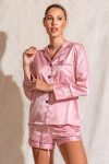 Harmony Dusty Rose Pink Satin Bridesmaids Pyjamas