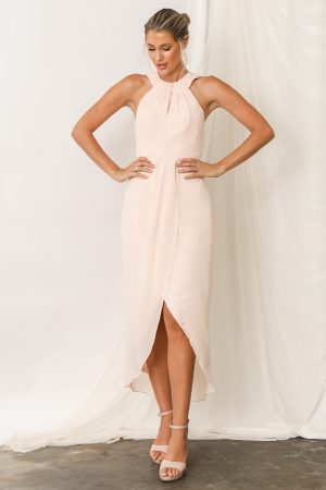 Mila Bridesmaids Dress by Talia Sarah in Peony peachy pink