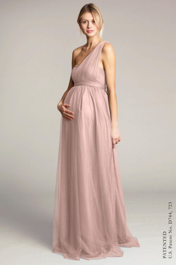 Serafina Maternity Bridesmaid Dress by Jenny Yoo Whipped Apricot Pink