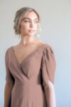Dusty Pink Bridesmaid Dresses Under with Sleeves