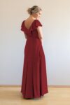 Wine Red Bridesmaid Dresses with Sleeves