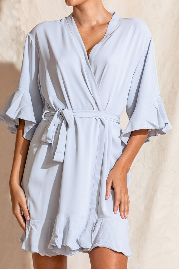 BridesmaidsOnlyRobesOliviaDustyBlue5 Light Blue Cotton Ruffle Bridesmaid Proposal Bridal Party Robes