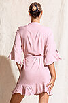 Rose Pink Cotton Ruffle Bridesmaid Proposal Bridal Party Robes