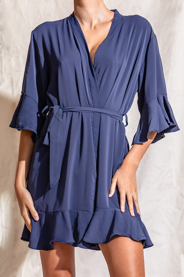 BridesmaidsOnlyRobesOliviaNavy3 Dusty Navy Cotton Ruffle Bridesmaid Proposal Bridal Party Robes