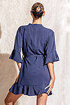 Dusty Navy Cotton Ruffle Bridesmaid Proposal Bridal Party Robes