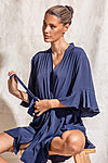 Dusty Navy Cotton Ruffle Bridesmaid Proposal Bridal Party Robes