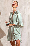 Sage Green Cotton Ruffle Bridesmaid Proposal Bridal Party Robes
