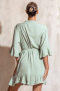 Sage Green Cotton Ruffle Bridesmaid Proposal Bridal Party Robes