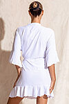 White Cotton Ruffle Bridesmaid Proposal Bridal Party Robes