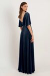 Marin Jenny Yoo French Blue Bridesmaid Dresses Velvet