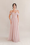 Bardot Bridesmaid Dress by TH&TH - Smoked Blush