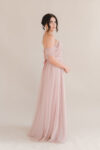 Bardot Bridesmaid Dress by TH&TH - Smoked Blush