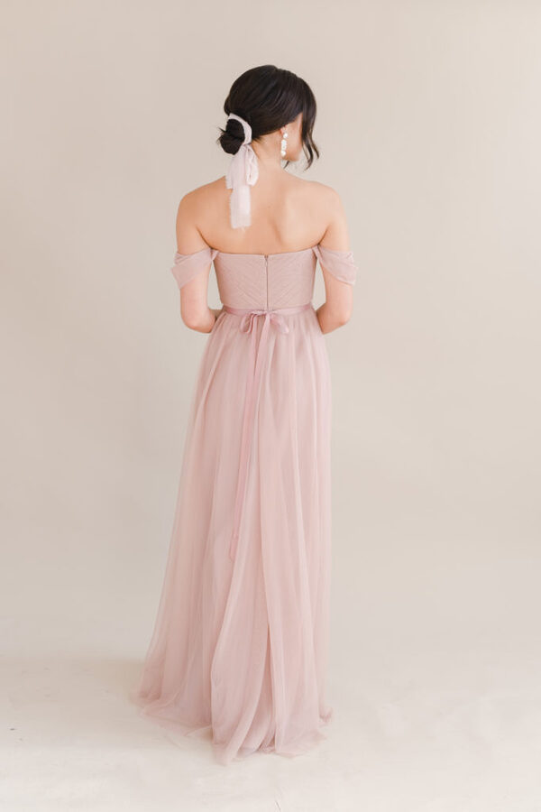 Bardot Bridesmaid Dress by TH&TH - Smoked Blush Bardot Bridesmaid Dress by TH&TH - Smoked Blush