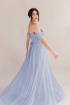 Bardot Bridesmaid Dress by TH&TH - Bluebird