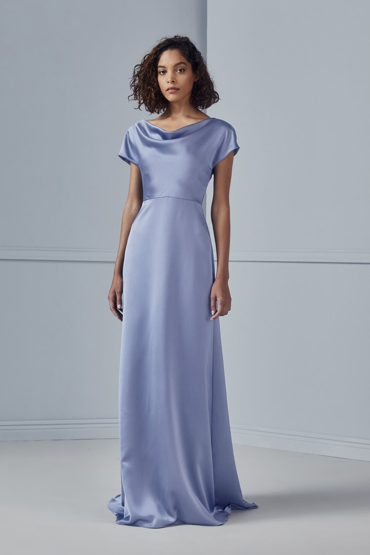 Marie Bridesmaid Dress by Amsale - Slate Blue