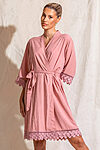 Ava Coral Pink Matte Feather Lace Bridesmaid Robe