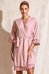 Ava Storm Matte Feather Lace Bridesmaid Robe - AvaBridesmaidsRobesBlush2