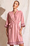Ava Storm Matte Feather Lace Bridesmaid Robe - AvaBridesmaidsRobesCoral3
