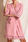 Ava Storm Matte Feather Lace Bridesmaid Robe - AvaBridesmaidsRobesDesertRose6