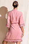 Ava Storm Matte Feather Lace Bridesmaid Robe - AvaBridesmaidsRobesDesertRose8