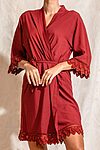 Ava Storm Matte Feather Lace Bridesmaid Robe - AvaBridesmaidsRobesPaprika6