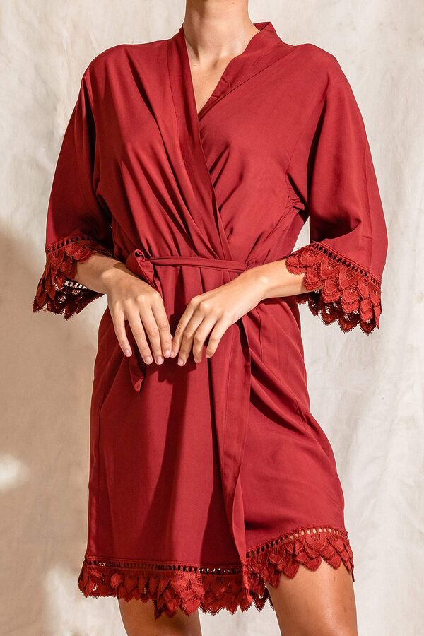 AvaBridesmaidsRobesPaprika6 Ava Storm Matte Feather Lace Bridesmaid Robe - AvaBridesmaidsRobesPaprika6