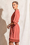 Ava Storm Matte Feather Lace Bridesmaid Robe - AvaBridesmaidsRobesRust3