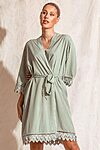 Ava Storm Matte Feather Lace Bridesmaid Robe - AvaBridesmaidsRobesSage2