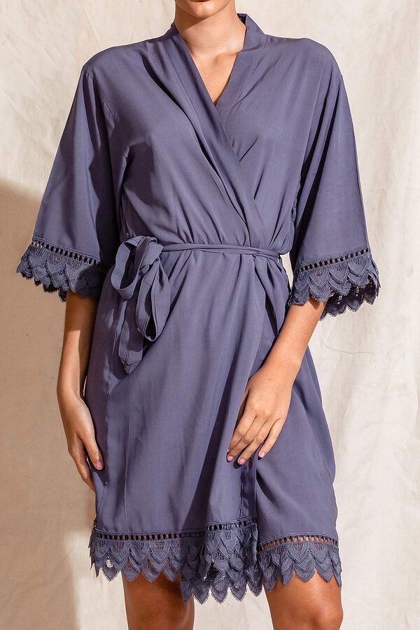 AvaBridesmaidsRobesStorm2 Ava Storm Matte Feather Lace Bridesmaid Robe - AvaBridesmaidsRobesStorm2