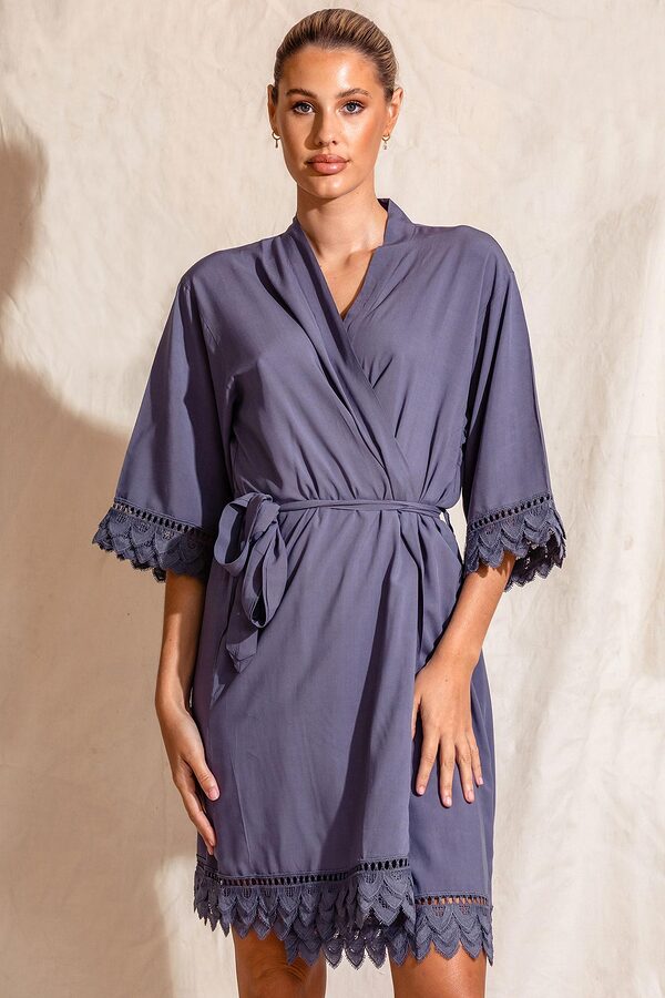 AvaBridesmaidsRobesStorm3 Ava Storm Matte Feather Lace Bridesmaid Robe - AvaBridesmaidsRobesStorm3