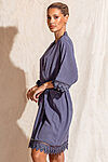 Ava Storm Matte Feather Lace Bridesmaid Robe - AvaBridesmaidsRobesStorm4