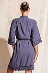 Ava Storm Matte Feather Lace Bridesmaid Robe - AvaBridesmaidsRobesStorm5