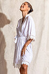 Áva White Matte Feather Lace Bridesmaid Robe