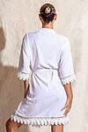 Ava Storm Matte Feather Lace Bridesmaid Robe - AvaBridesmaidsRobesWhite3