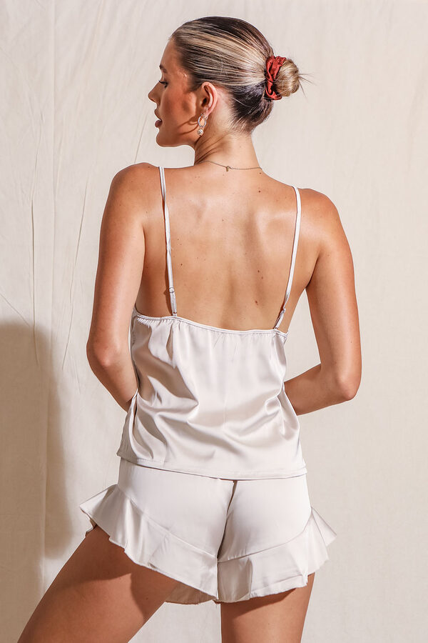 Madison Champagne Satin Cami Bridesmaid Pyjamas4 Madison Champagne Satin Cami Bridesmaid Pyjamas