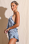 Madison Dusty Blue Satin Cami Bridesmaid Pyjamas