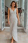Alexandria Sequin Bridesmaid Dress by Tania Olsen - Silver