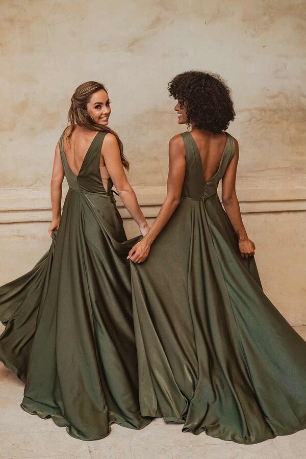 Napa Bridesmaid Dress by Tania Olsen - Olive Green Napa Bridesmaid Dress by Tania Olsen - Olive Green