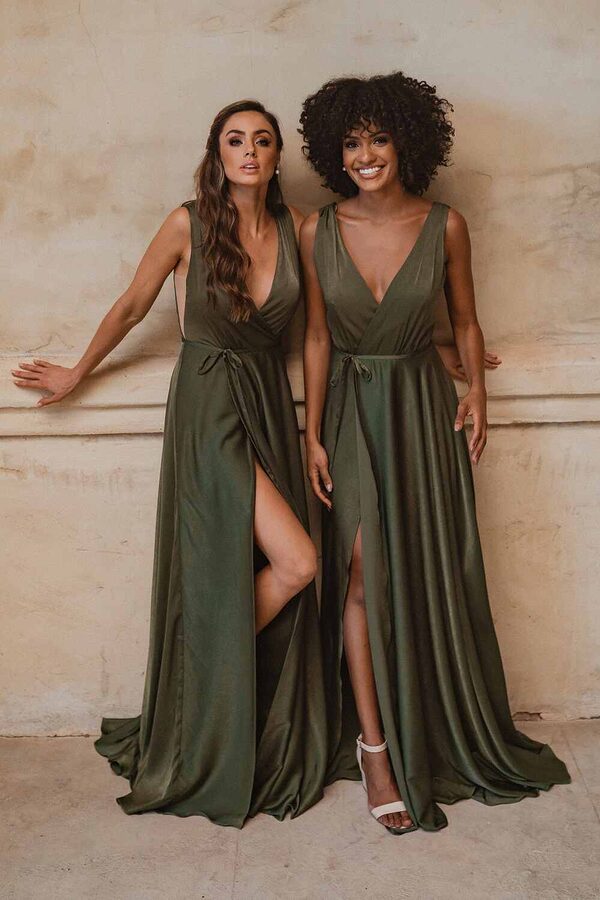 Napa Bridesmaid Dress by Tania Olsen - Olive Green Napa Bridesmaid Dress by Tania Olsen - Olive Green