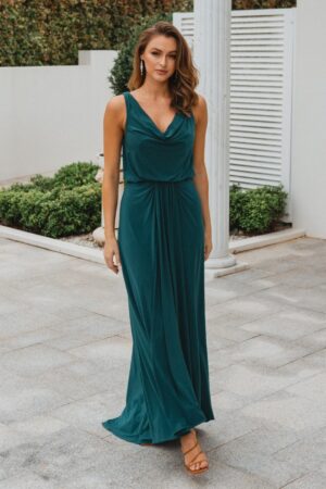 Novara Bridesmaid Dress by Tania Olsen - Pine Green