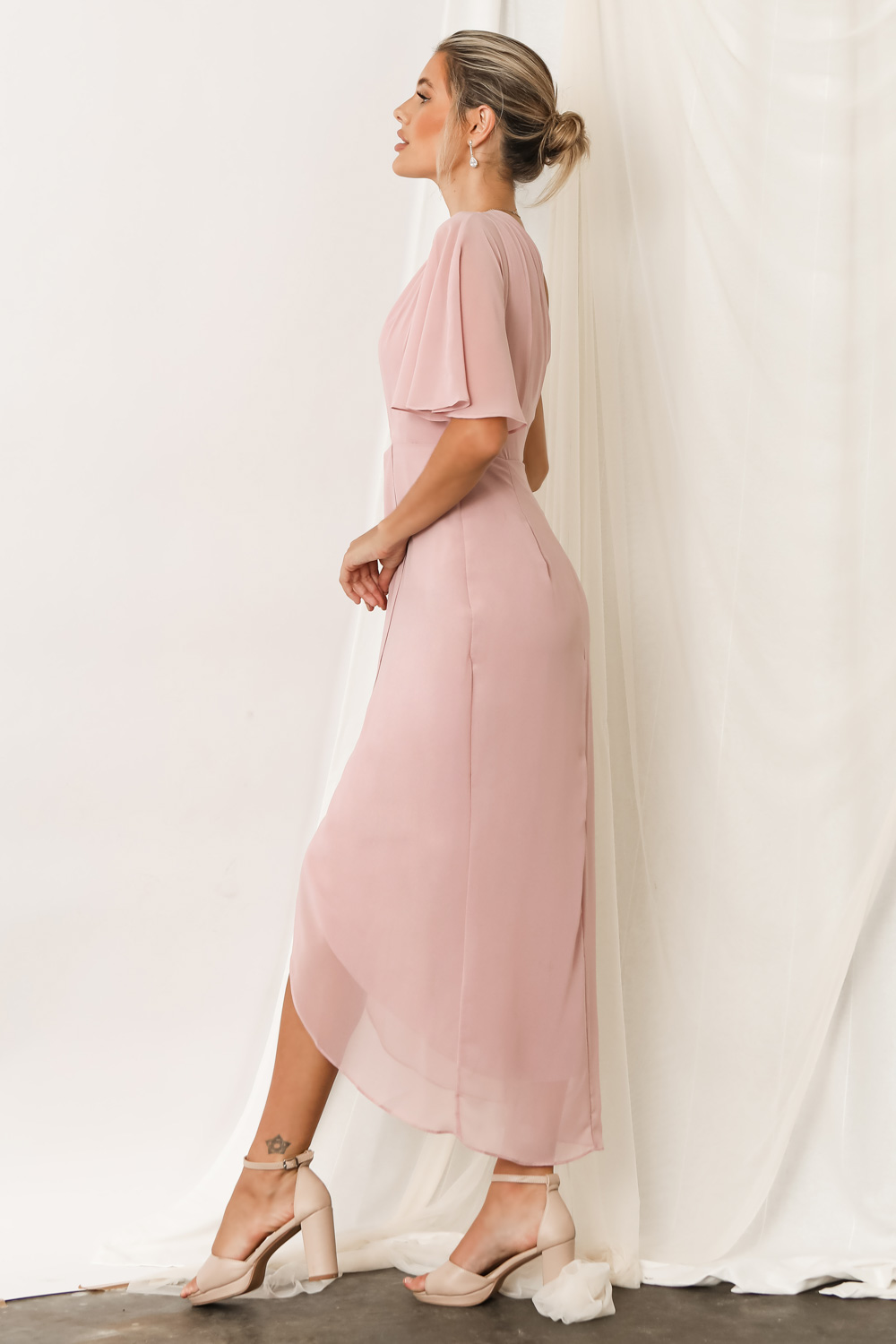 Chiffon Blush Dusty Pink Bridesmaid Dresses Australia Under 200