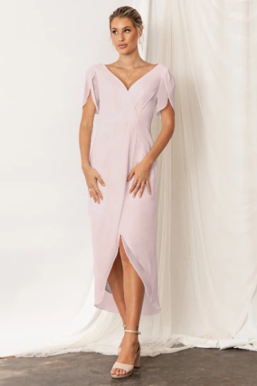light purple pink dress Purple Tulle Off the Shoulder Prom Dress, A-Line V-Neck Floor Length Formal Dress US 2 / Purple main image 0