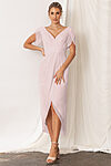Zara Cocktail Light Blush Pink Bridesmaid Dress with Sleeves