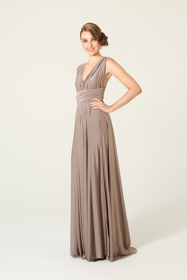 Infinity Wrap Bridesmaid Dress By Tania Olsen - Mocha Infinity Wrap Bridesmaid Dress By Tania Olsen - Mocha