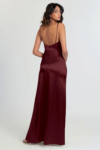 Chase Satin Bridesmaids Dress Hibiscus Red back